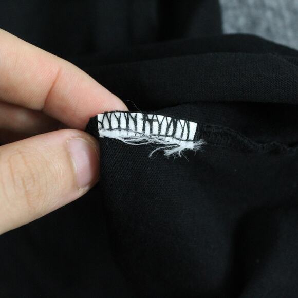 Frank Eileen Dress XS Nicole Henley Polo Long Sleeve Jersey Black Casual Chic - Picture 8 of 12